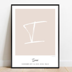 barntavla med bokstav